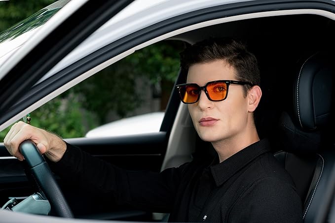 99.9% Blue Light Blocking Glasses for Men Women Anti-Fatigue Computer Gaming Glasses Stop Eyestrain Headaches