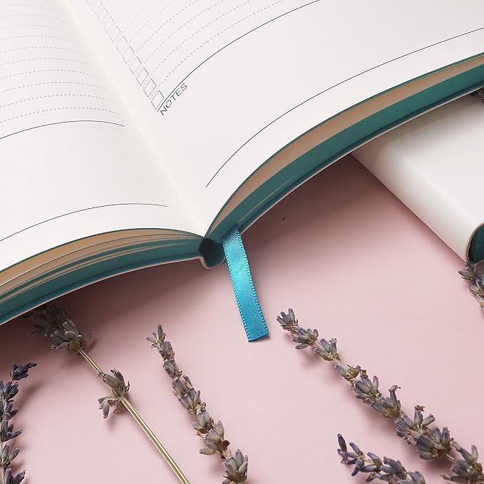 Daily to Do Checklist Notebook, Task Management, Organizer Planner, Hardcover, Ribbon Bookmark, 5.8 x 8.3”, A5 size, 110 Sheets (White)