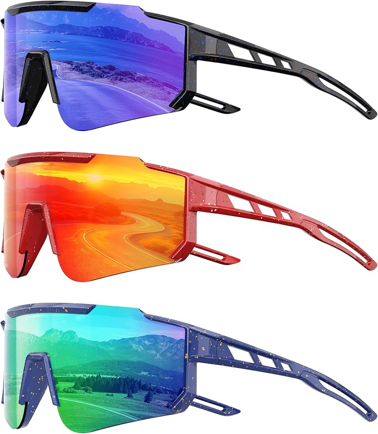 Kids Polarized Baseball Sunglasses for Boys Girls - Youth Softball Cycling Sports Sunglasses UV Protection Goggles