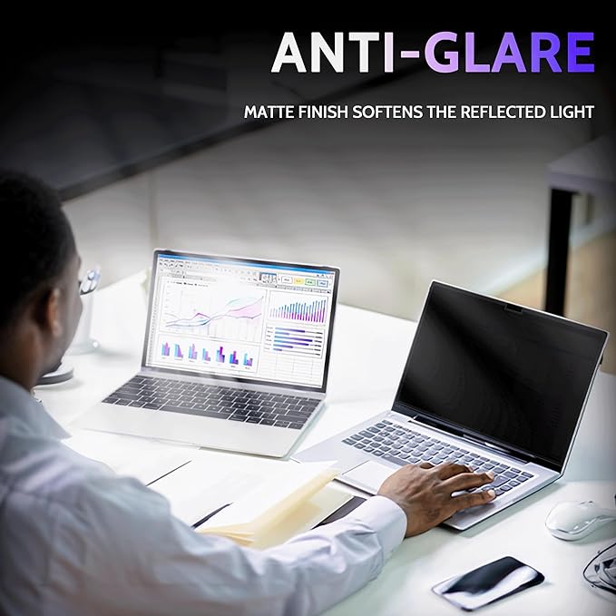 Privacy Screen for 13.5 Inch Surface Book 3/2/1, MagicSuction™ Removable Anti Spy Black Protector, Glare Blue Light Filter for Microsoft Laptop Computer Monitor