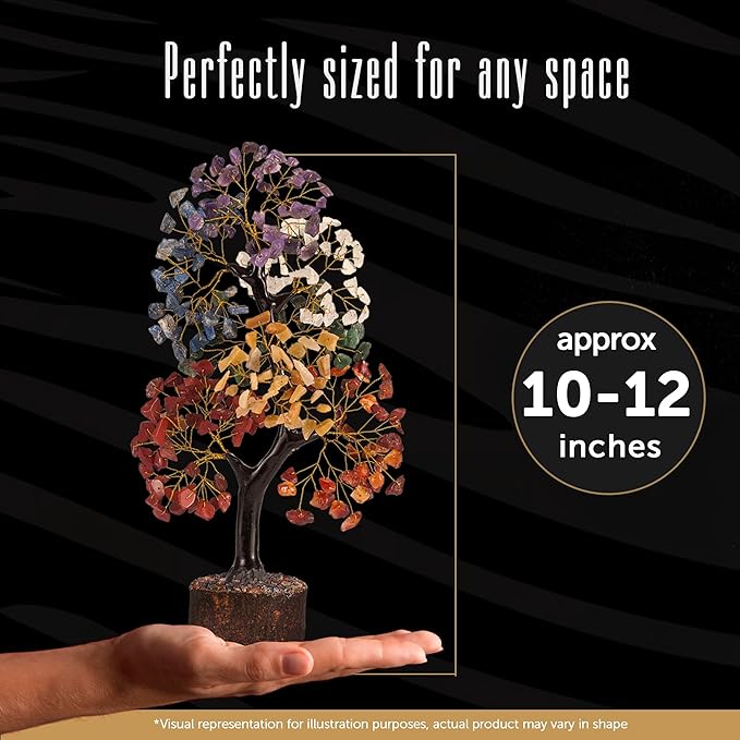 FASHIONZAADI 7 Chakra Tree of Life, Crystals and Healing Stones, Birthday Gifts for Women - Crystal Tree for Positive Energy, Home Office Decor, Spiritual Gifts for Women