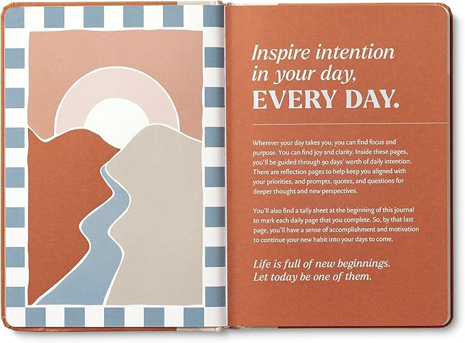 Compendium – Intention Every Day Guided Journal: A Daily Practice for Purpose and Clarity – A 5-Minute a Day Personal Growth Notebook – An Inspiring Daily Journal for Forming New Habits
