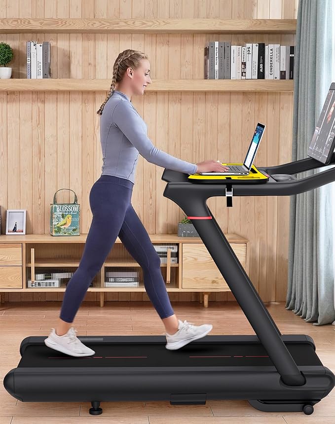 Treadmill Desk Attachment, Tread Tray Ergonomic Platform, Laptop Holder with Tablet Holder,New Universal Cooling Holes Laptop Stand for Home/Office(Yellow)