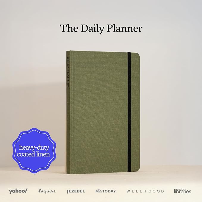 Undated Daily Planner for Productivity & Work – Hardcover, 120 Days, with Habit Tracker & Goal Setting. Monthly, weekly & daily work planner. Start Anytime (Forest)