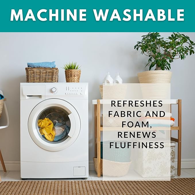 Barnett Home Decor Ticking Stripe Natural Dining Chair Pad with Ties - 15 x 17 Size Small Chair Cushion - Latex Foam Fill - Machine Washable, Reversible, 100% Cotton, Made in USA (Beige Ivory)