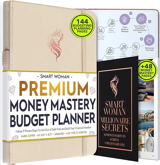 Financial Planner - Monthly Budget Planner & Monthly Bill Organizer | A 12-Month Journey to Financial Freedom | Bill Payment Tracker Organizer, Debt, Expense Tracker & Money Saving with Pockets