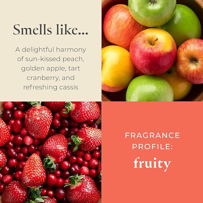 PartyLite Iced Snowberries Scented, Notes of Apple, Cassis, Cranberry, Peach, Strawberry, Berry, Vanilla & Musk,13.2oz 3-Wick Jar Candle, 45 Hour Burn Time, Luxurious Fragrance, Perfect for Gifting