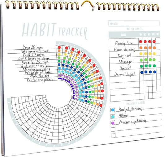 Lamare Habit Tracker Calendar – Premium Daily Habit Tracker Journal and Goal Board, Workout Motivation & Productivity Tool