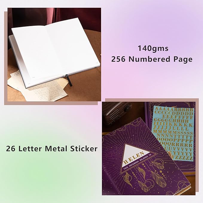 TIEFOSSI Dotted Journal Notebook, Butterfly Journal for Women Men,160 GSM Thick Paper with 256 Numbered Pages, A5 Hardcover Journal, Bullet dotted Journal notebook, for School Office Writing