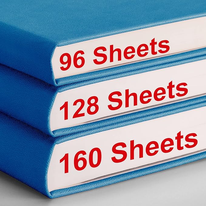 AHGXG Lined Journal Notebook - Thick Journal 320 Pages, A4 Large Notebook College Ruled, 8.5''×11'', 100gsm Thick Paper, Leather Softcover Notebook for Work School - Blue