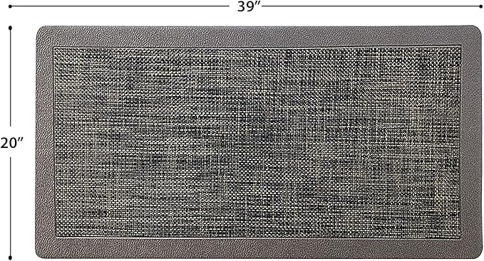 J&V TEXTILES Hillside Oversized Oil- and Stain-Resistant Anti-Fatigue Kitchen Mat (Single Espresso)*