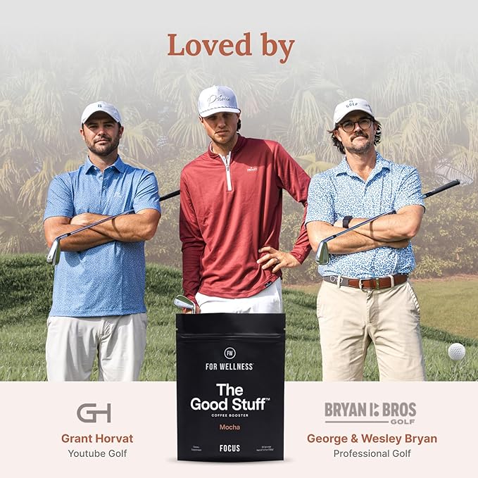 For Wellness The Good Stuff Focus – Mocha Coffee Booster | Nootropic Collagen Creamer with MCTs for Focus, Energy & Wellness | Non-Dairy, Keto-Friendly, 30 Servings