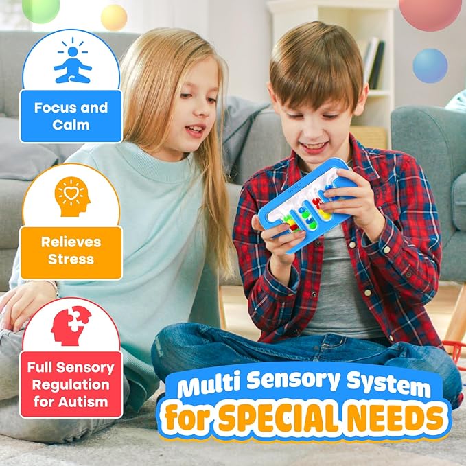 Squishy Sensory Fidget Toys for Kids: Quiet Fidgets for Toddlers Children Autism Calming, Anxiety Stress for Classroom Office Travel, Color Sorting Fine Motor Skills Montessori Toys for Proschool