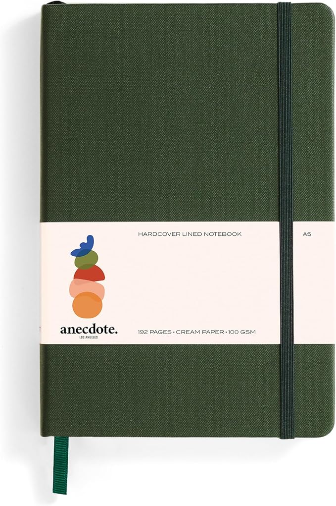 Hardcover Ruled Journal with Thick 100 gsm College Ruled Paper A5 size (8.3 inches x 5.4 inches) - Daily Writing Notebook Journal for Travel, School and Office Use - Diary Journal for Women and Men - Evergreen