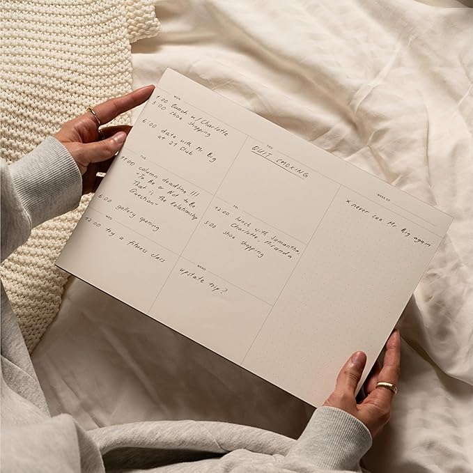 Daily and Weekly To-Do List Notepad – Desk Pad for Work and Study, Minimal, 11.7x8.3 Inches