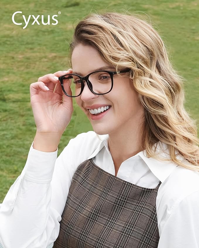 Cyxus Blue Light Blocking Glasses Women Men Computer Gaming Square Glasses UV400 Protection Anti Eyestrain