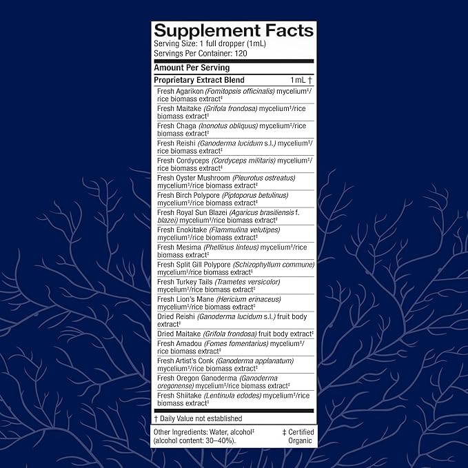 Host Defense MyCommunity Extract - 17 Species Blend Mushroom Supplement for Immune Support - Extract with Lion's Mane, Reishi. Chaga, Cordyceps, Turkey Tail & More - 4 fl oz (120 Servings)*