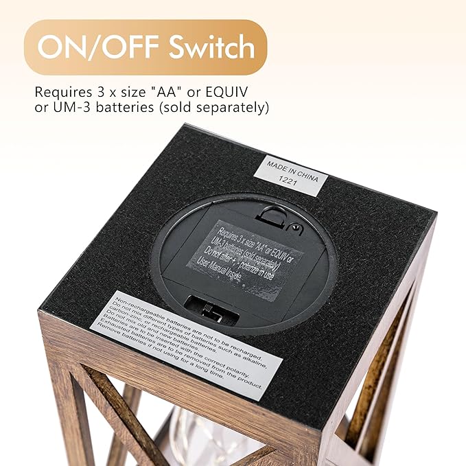 WINGBO 2 Pack Retro Battery Powered Table Lamps, Battery Operated Cordless Lamp Set, Portable Nightlight Decorative Light for Living Room Dining Room Bedroom Entryway Patio, Faded Brown Finish