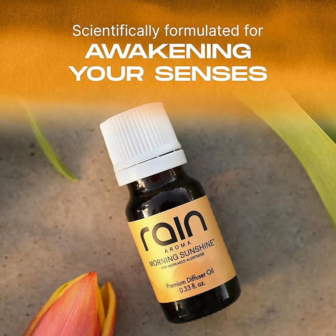 Morning Sunshine Premium Diffuser Oil for Alertness, Refresh & Relax with Aromatherapy Diffuser Oils, Office/Home Fragrance Essentials Crafted from Botanical Essential Oils, 0.33 fl oz