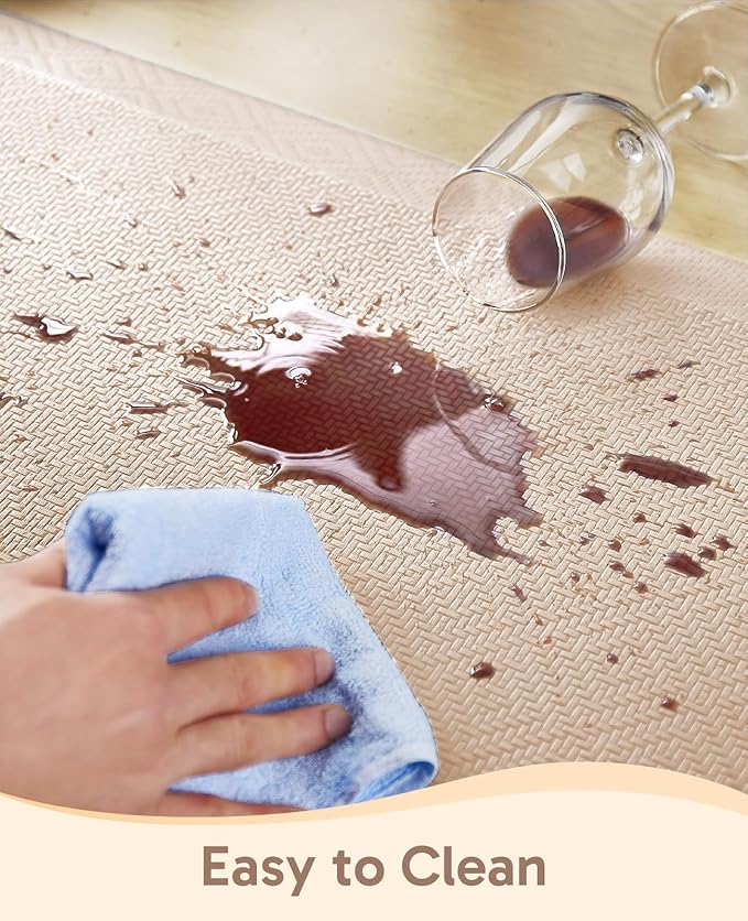 Ophanie Kitchen Mats for Floor, 3/4 Inch Thick Kitchen Rugs, Anti Fatigue Standing Cushioned Mat, Waterproof,Comfort Ergonomic Mat for Office, Home, Sink, 20'' x 48'' Beige Non-Slip Bottom