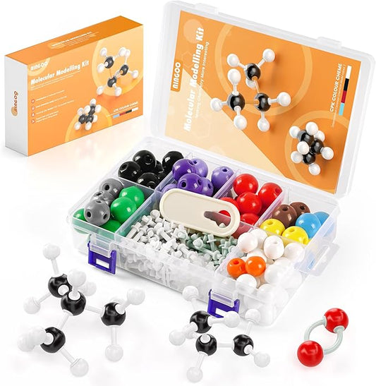 Organic Chemistry Model Kit-240 PCS,Portable Molecular Model Kit for Chemistry Classes,Atomic Element Model Set for Organic＆Inorganic Learning,Supply to Students ＆ Teachers