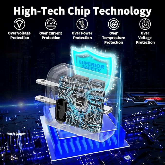 [Apple MFi Certified] iPhone 17 16 Charger Fast Charging, 20W USB C Fast Charger Block with 2Pack 6ft Long USB C Charging Cable Cord for iPhone 17/Air/17 Pro Max/16 Plus/16 Pro/15 Plus, Airpods, iPad