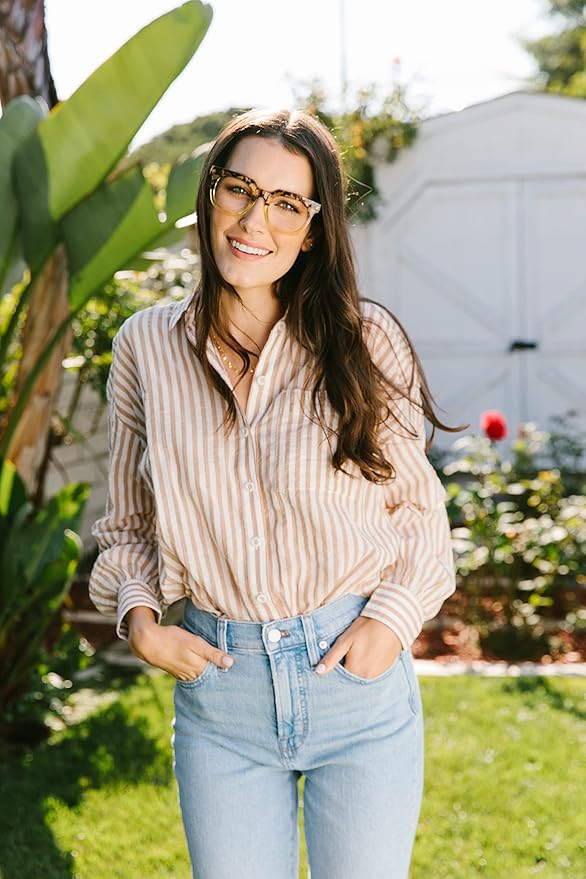 Peepers by PeeperSpecs Women's Oprah's Favorite Things Showbiz Square Blue Light Blocking Reading Glasses