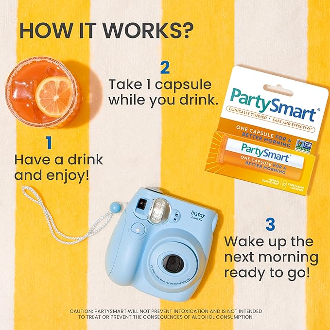 Himalaya PartySmart, 12 Capsule Tube - Alcohol Breakdown Liver Support for a Better Morning After Drinking - Plant Based, Vegan, Non-GMO, Gluten Free, Clinically Studied (Pack of 2)