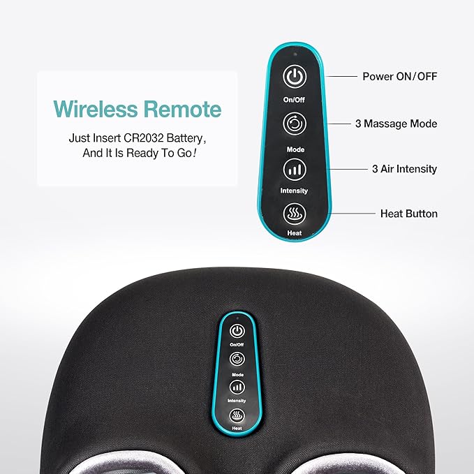 2-in-1 Shiatsu Foot and Back Massager with Heat, Foot Warmer Heating Pad for Circulation and Pain Relief, Plantar Fasciitis, Neuropathy, Adjustable Kneading Massagers, Gifts for Women,Men