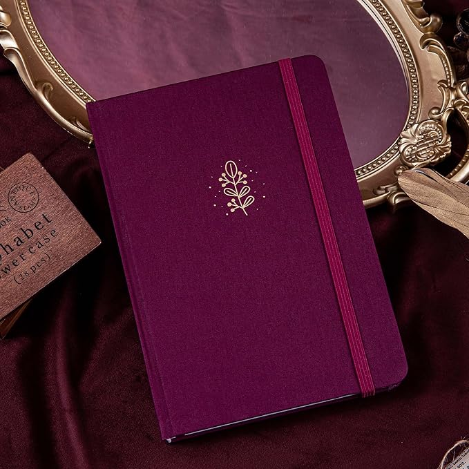 Bullet Dotted Journal, No Bleed Thick 160gsm Dotted Journal, A5 Dot Notebook, 5.8 X 8.2 IN, Hardcover Notebooks for Personal Organizers