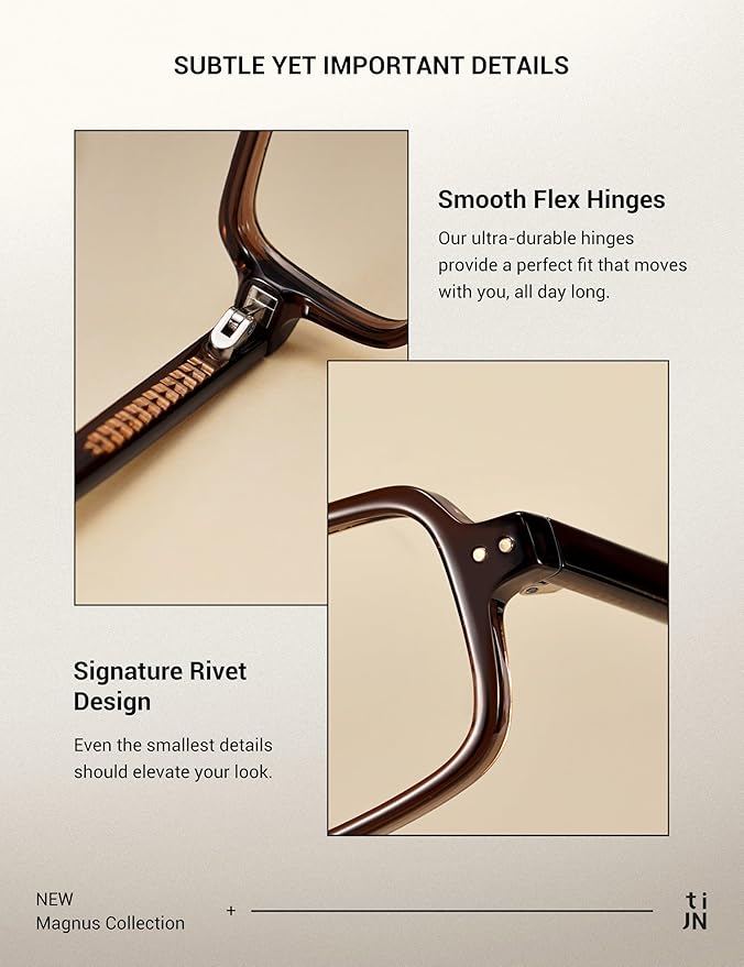 TIJN Olisa Blue Light Blocking Glasses for Women Men,Oval Glasses Frame Bluelight Glasses for Gaming/Computer/Screen