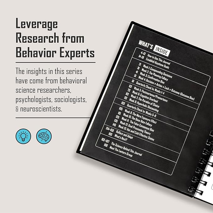 The Behavior Shift Brain Shift Journal: Decisions & Goals - Productivity Planner with Guided Prompts for Personal growth, Goal & Decisions - Gratitude & Manifestation journal -13 Week Self Care Tool