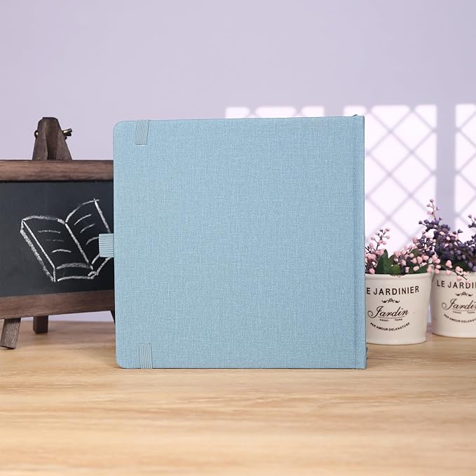 TIEFOSSI Dotted Journal Notebook, Dot Grid Notebook for Women Men, Hardcover PU Leather Journal, 160 GSM Thick Paper, 160 Numbered Pages with Gold Edges, 8 x 8 Square Diary