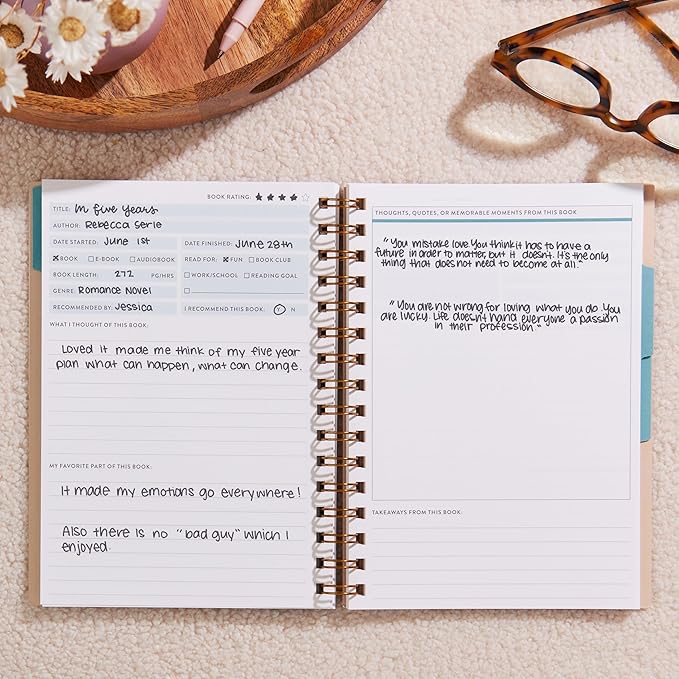 Erin Condren Inspired Collection A5 Reading Log - Books of Wisdom Cover