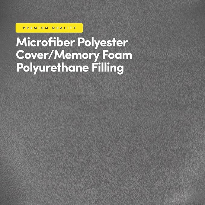 Sweet Home Collection Chair Cushion Memory Foam Pads Tufted Slip Non Skid Rubber Back U-Shaped 17" x 16" Seat Cover, 4 Count (Pack of 1), Faux Leather Gray