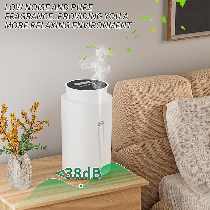 Scent Air Machine for Home, 1500 Sq. Ft Coverage Hotel Collection Diffuser with Smart Cold Air Tech, Whole House Fragrance, Bluetooth Waterless Oil Diffuser for Large Room, Hotel, Spa, Office