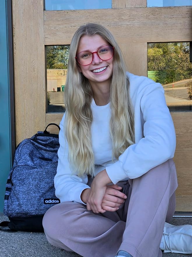 VISOONE Lightweight TR90 Blue Light Blocking Glasses Frame with Anti Glare Eye Protection for Women and Men RANE