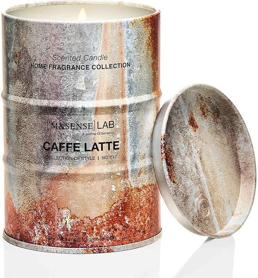 M&SENSE Caffe Latte Scented Candles Natural Non Toxic, Aromatherapy Candle for Stress Relief Meditation Relaxing, Housewarming Gifts for Women Men, 11.3oz 70 Hour Long Burning
