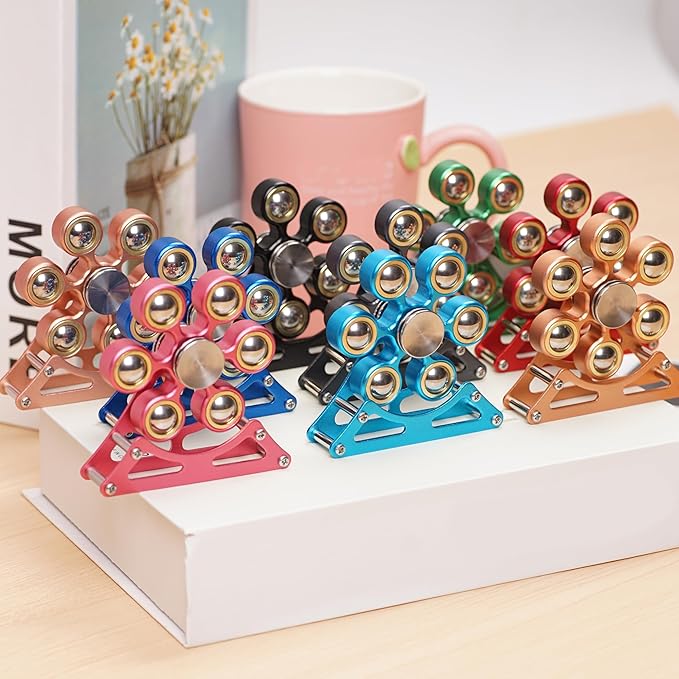 Desk Toys for Fidget Ferris-Wheel Spinner: 4mins Metal Cool-Gadgets Kinetic-Toy, Cool-Stuff for Kid Children Teen Adult EDC-Toy, ADHD Tools Stress Relief for Office Home School Men Woman Christmas