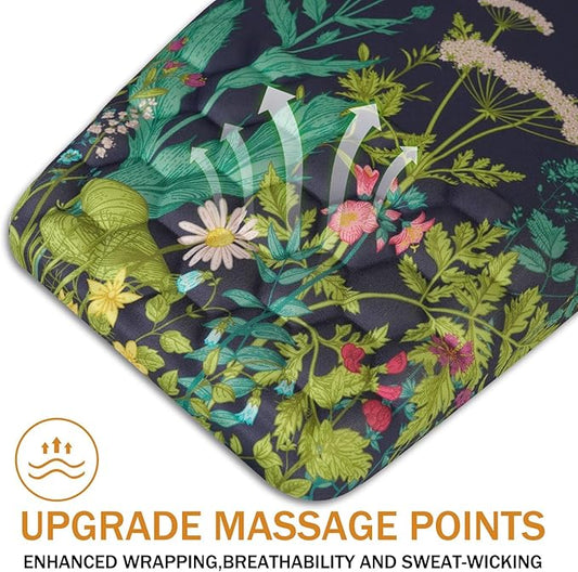 Ergonomic Mouse Pad Wrist Support,Upgrade Mousepad with Massage Design,Non-Slip PU Base Desktop Mouse Pads for Pain Relief, Computer, Office & Home,12 x 8 in（F-Midnight Floral）