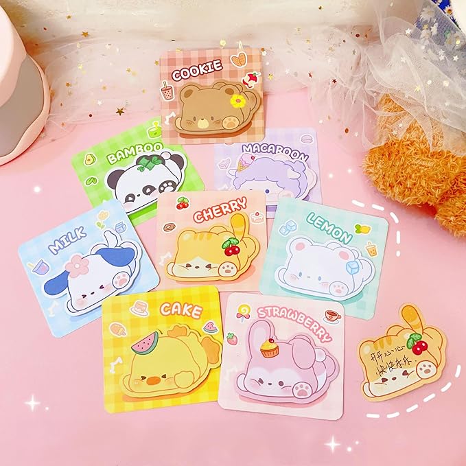 8 Pads Cute Reusable Funny to Do List Stick Note Pads Perfect for Notes Reminders, 20 Sheets/pad