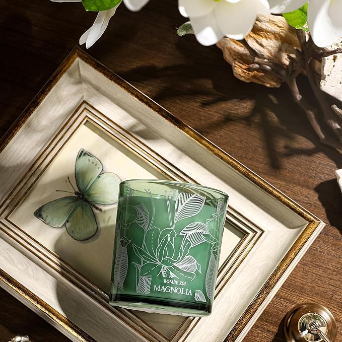 Scented Candle - Magnolia - 6oz Aromatherapy Soy Wax Jar Candle for Home, Gifts for Women - 170g