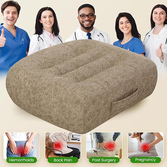 Super Thicken Car Seat Cushion for Adults/Office Chair Cushions/Butt Pillow for Car Long Sitting,Portable Car Seat Pad Fatigue Relief Suitable for Trucks,Cars,Office Chairs,Wheelchairs（Brown）