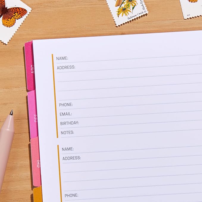 Erin Condren Inspired Collection Sky Flowers A5 Address Book