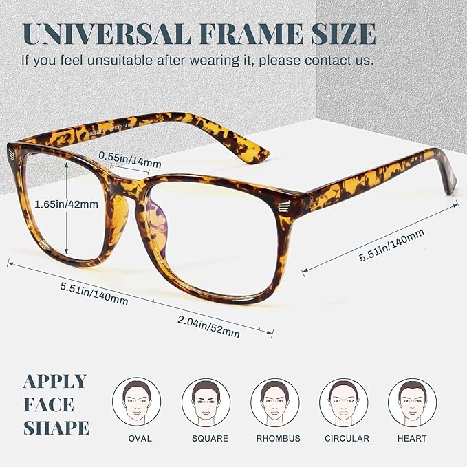 livho High Tech Blue Light Glasses - Advanced up to 99% Blue Light Blocking Computer Glasses - Screen Fatigue & UV Protection