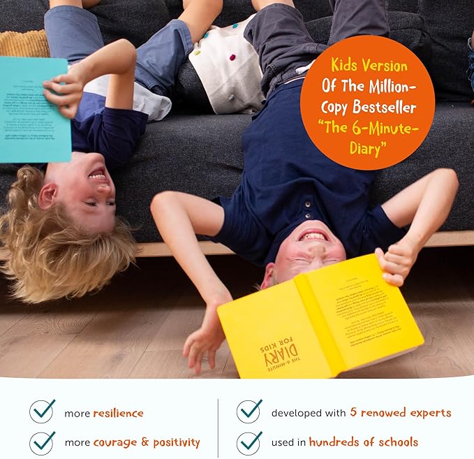 6-Minute Kids Diary – Journal for Kids 6-12 to Develop a Happy Self Mindfulness and Positive Habits – Kids Gratitude Journal for Girls & Boys