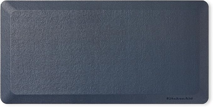 KitchenAid Gourmet Series Kitchen Comfort Gel Mat, Solid Basketweave, Ink Blue, 20"x39"