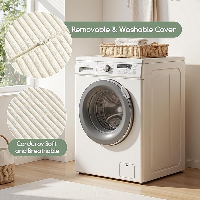 HIGOGOGO Lumbar Support Pillow for Recliner Chair/Accent Chair/Couch, Memory Foam Back Support Cushion for Elderly, Recliner Cushions for Back Rest, Pain Relief, Reading, Washable Cover, Beige