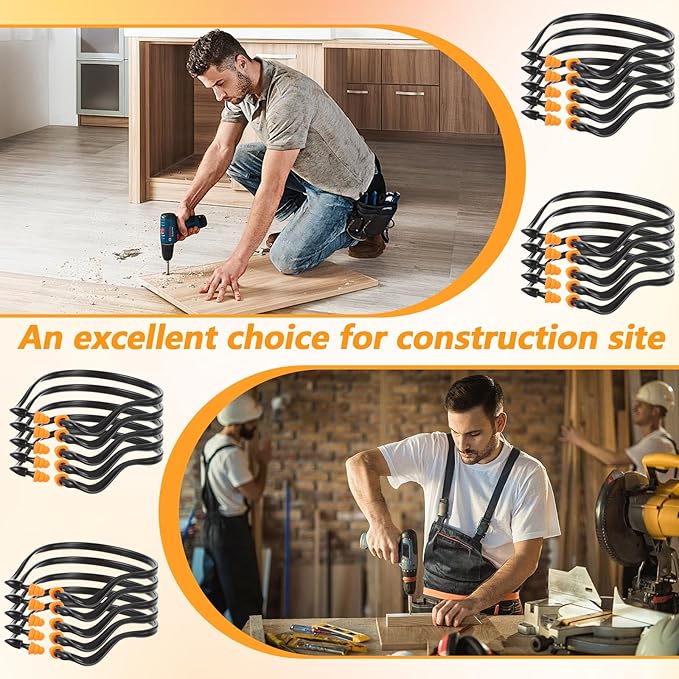 30 Pcs Banded Ear Plugs for Shooting Range Silicone Reusable Ear Protection Plugs Noise Cancelling Lightweight Earplug for Hearing Protection Sleeping Work Construction Concerts Reduction(Black)