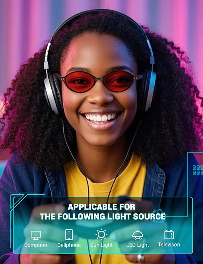 TIJN Olisa Blue Light Blocking Glasses for Women Men,Oval Glasses Frame Bluelight Glasses for Gaming/Computer/Screen